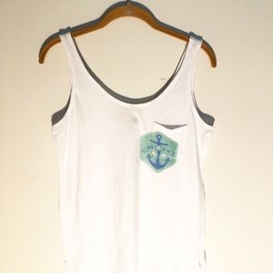 White Tank with Motif